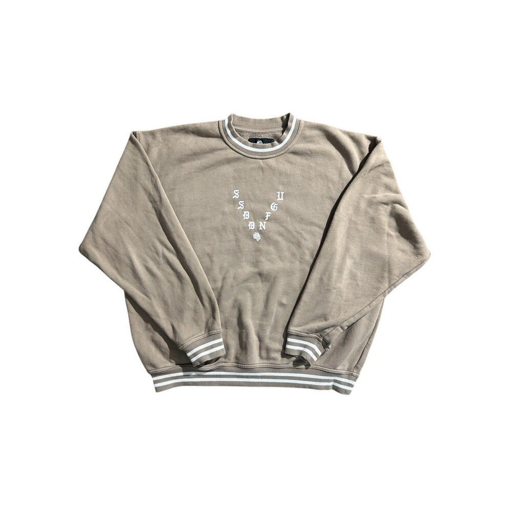 Darc Sport Wolves Club Sweatshirt Mens Large Brown White Crewneck Rare HTF